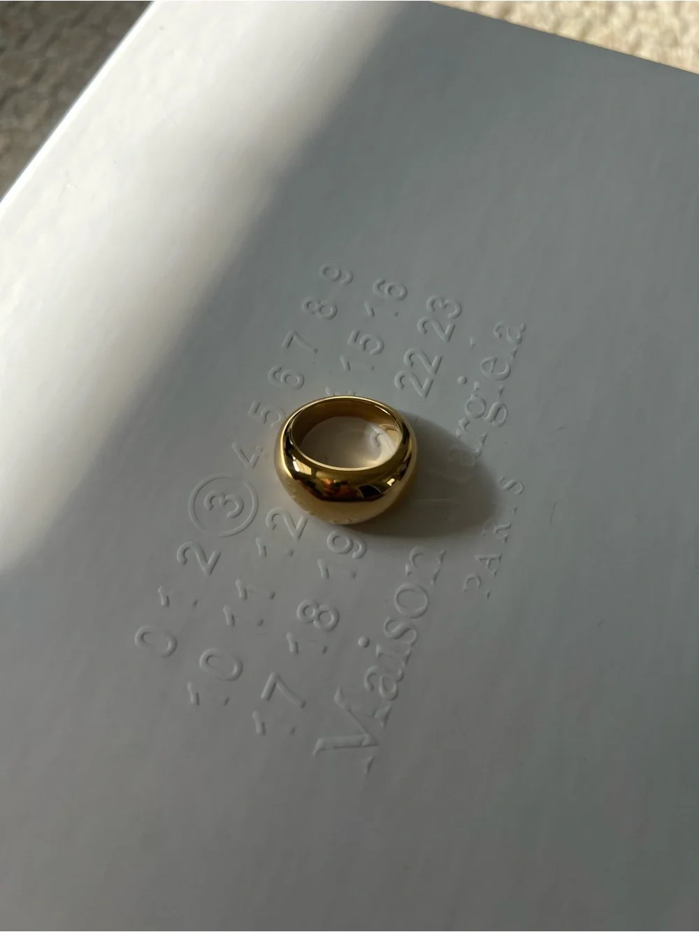Chunky Gold Dome Ring (size 5)
